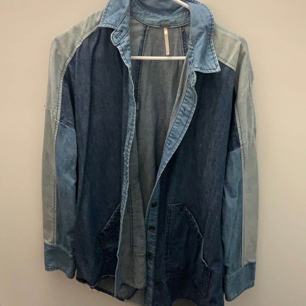 free people jean shirt